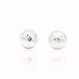 Hammered Round Silver Earring