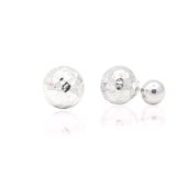 Hammered Round Silver Earring