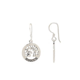 925 Sterling Silver Tree Engraved Designer Drop Earring