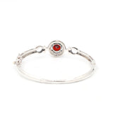 Silver Garnet & Marcasite Bracelet