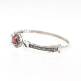 Silver Garnet & Marcasite Bracelet