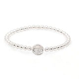 Designer Silver CZ Bangle Bracelet