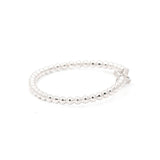 Designer Silver CZ Bangle Bracelet