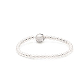 Designer Silver CZ Bangle Bracelet