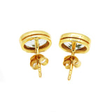 9k Yellow Gold Natural Aquamarine Gemstone Stud Earring