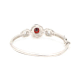 Marcasite & Garnet Silver Bracelet