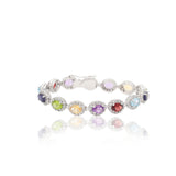Multi Gemstone & Cubic Zirconia Bracelet