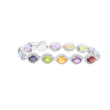 Multi Gemstone & Cubic Zirconia Bracelet