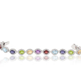 Multi Gemstone & Cubic Zirconia Bracelet