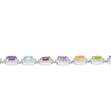 Multi Gemstone & Cubic Zirconia Bracelet