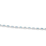 Blue Topaz & CZ Stone Bracelet