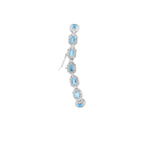Blue Topaz & CZ Stone Bracelet