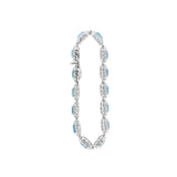 Blue Topaz & CZ Stone Bracelet