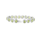 Natural Peridot & CZ Stone Bracelet