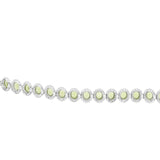 Natural Peridot & CZ Stone Bracelet