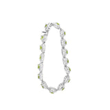 Natural Peridot & CZ Stone Bracelet
