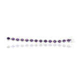 Purple Amethyst Gemstone & CZ Stone Bracelet