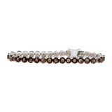 925 Silver Smoky Topaz Gemstone Bracelet