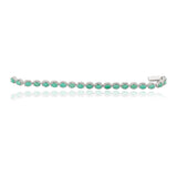 Emerald Gemstone & Cubic Zirconia Bracelet