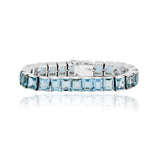 925 Silver Blue Topaz Gemstone Bracelet