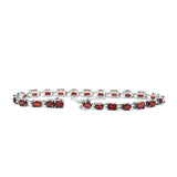 925 Solid Silver Garnet Gemstone Bracelet