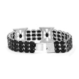 Natural Blue Sapphire And CZ Stone Bracelet