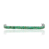 925 Silver Natural Emerald Gemstone Bracelet
