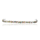 Natural Tourmaline Gemstone Silver Bracelet
