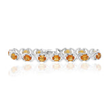Designer Citrine Gemstone & CZ Bracelet