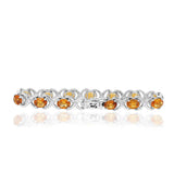 Designer Citrine Gemstone & CZ Bracelet
