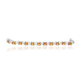 Designer Citrine Gemstone & CZ Bracelet