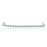 Natural Emerald 925 Silver Bracelet