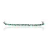 Designer Emerald 925 Silver Bracelet