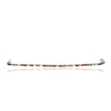 Multi Color Tourmaline Gemstone 925 Silver Bracelet