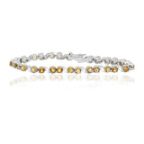 925 Sterling Silver Natural Citrine Gemstone Bracelet