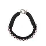 925 Silver Ruby & Diamond Thread Bracelet