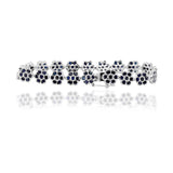 Designer Silver Blue Sapphire Gemstone Bracelet