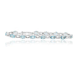 925 Silver Blue Topaz Gemstone Bracelet