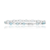 925 Silver Blue Topaz Gemstone Bracelet