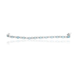 925 Silver Blue Topaz Gemstone Bracelet