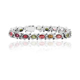 925 Silver Multi Gemstone Bracelet