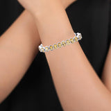 Designer Citrine Gemstone Solid Silver Bracelet