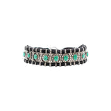 Natural Diamond & Emerald 925 Silver Thread Bracelet