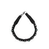 Natural Diamond & Emerald 925 Silver Thread Bracelet