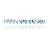 925 Silver Marquise Blue Topaz Gemstone Bracelet