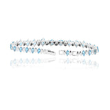 925 Silver Marquise Blue Topaz Gemstone Bracelet