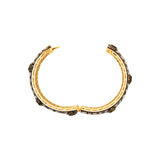 Gold Plated Polki Diamond 925 Silver Bangle Bracelet