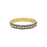 Natural Polki Diamond 925 Silver Bangle Bracelet