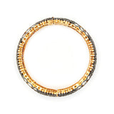 925 Silver Gold Plated Natural Polki Diamond Bangle Bracelet