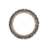 Natural Polki Diamond Gold Plated 925 Silver Bangle Bracelet